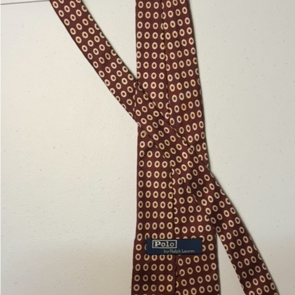 Polo by Ralph Lauren Brown and Cream Tie